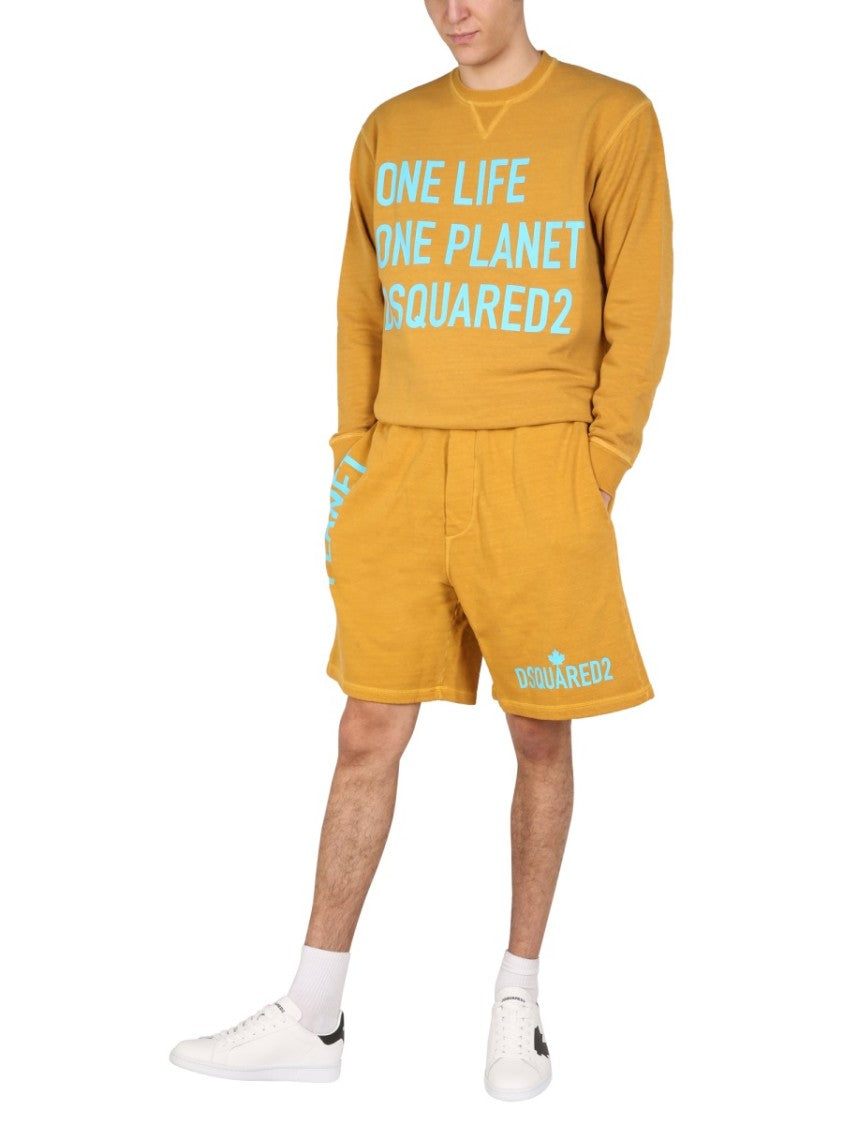 Dsquared2 "One Life One Planet" Bermuda Shorts