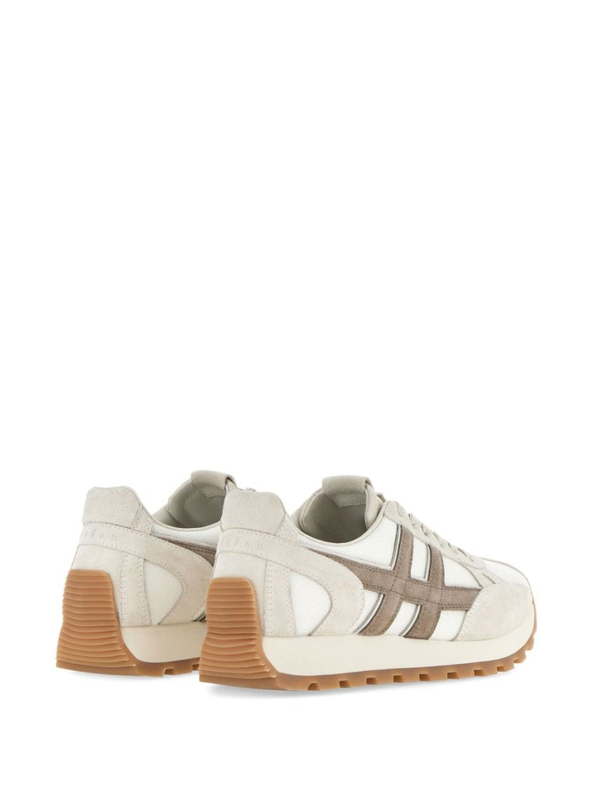 Hogan Mesh Design Sneakers With Suede Trim