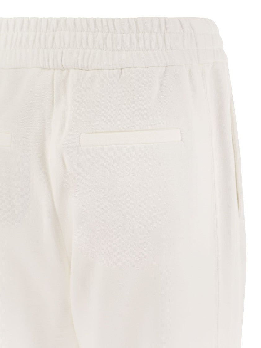 Brunello Cucinelli Track Trousers In Light Cotton Fleece