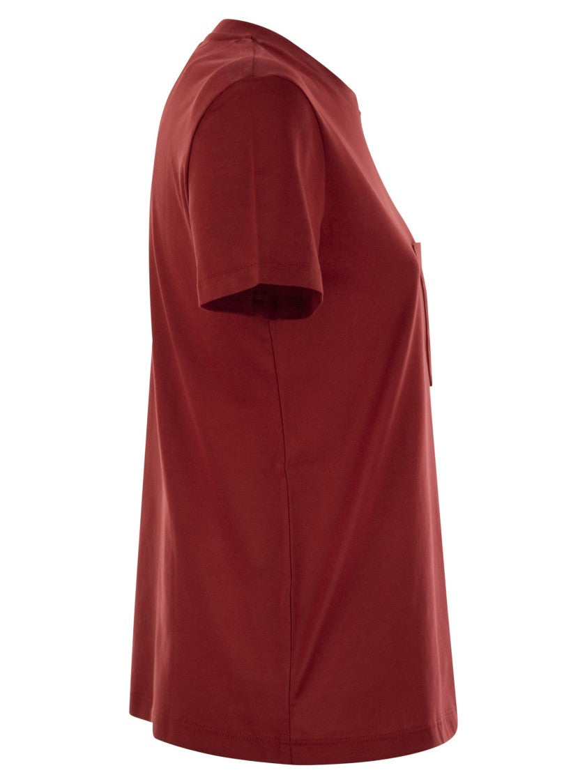 Max Mara Nunzio - Short-Sleeved T-Shirt With Pocket And Embroidery