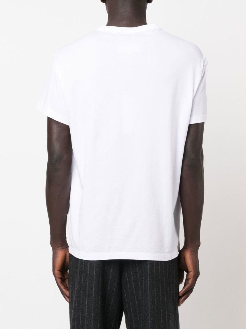 Maison Margiela White Crew Neck Short-Sleeve T-Shirt With Subtle Logo