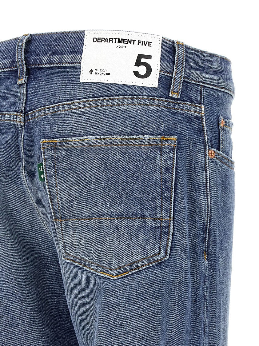 Department Five Straight Leg Stonewashed Denim Jeans With Classic Fit