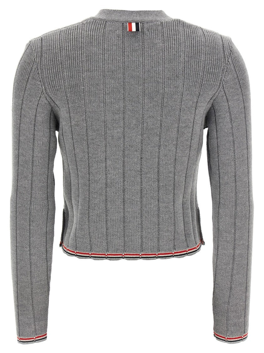 Thom Browne Rwb' Jacquard Cardigan