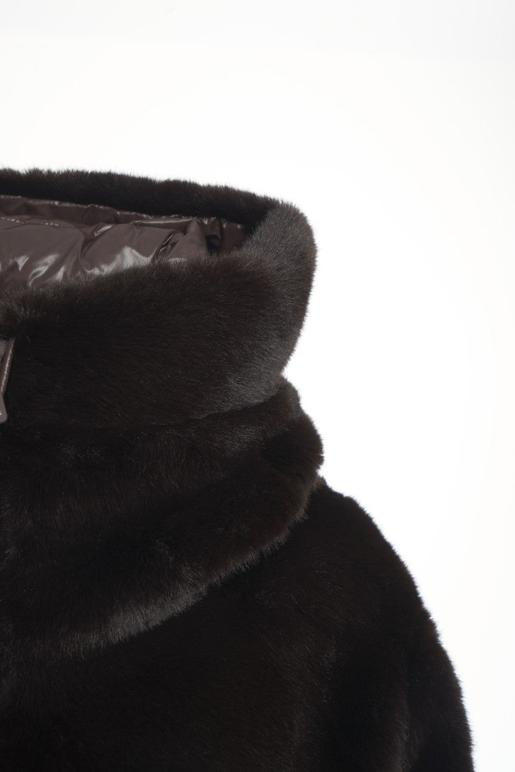 Blauer Textured Brown Short Coat