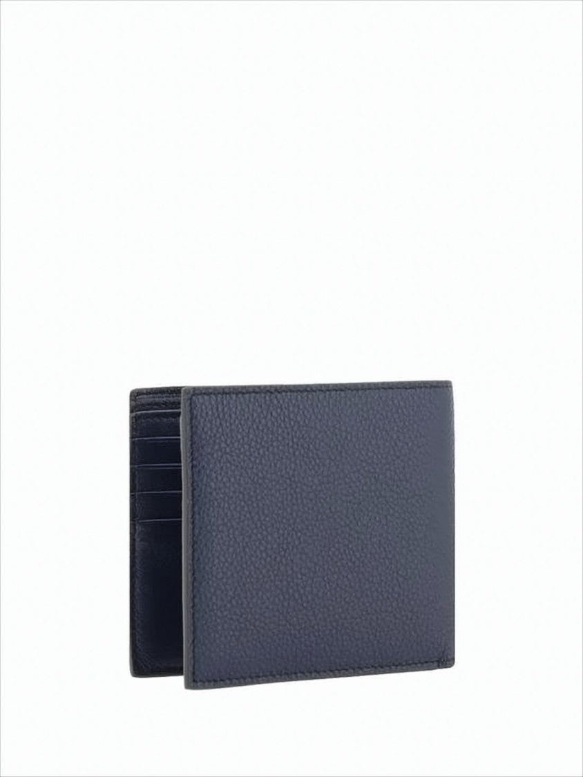 Balenciaga Textured Calf Leather Bifold Wallet With Embossed Logo