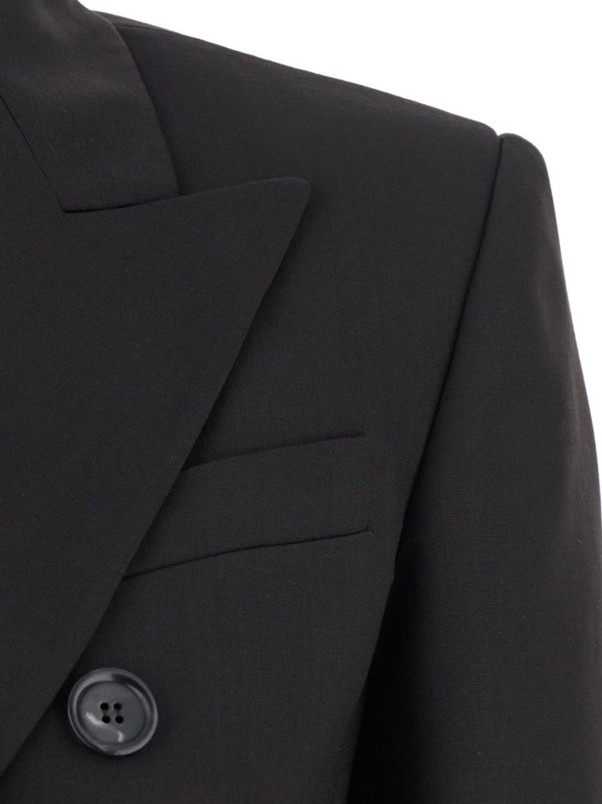 Sportmax Tailored Black Jacket With Peak Lapels And Flap Pockets