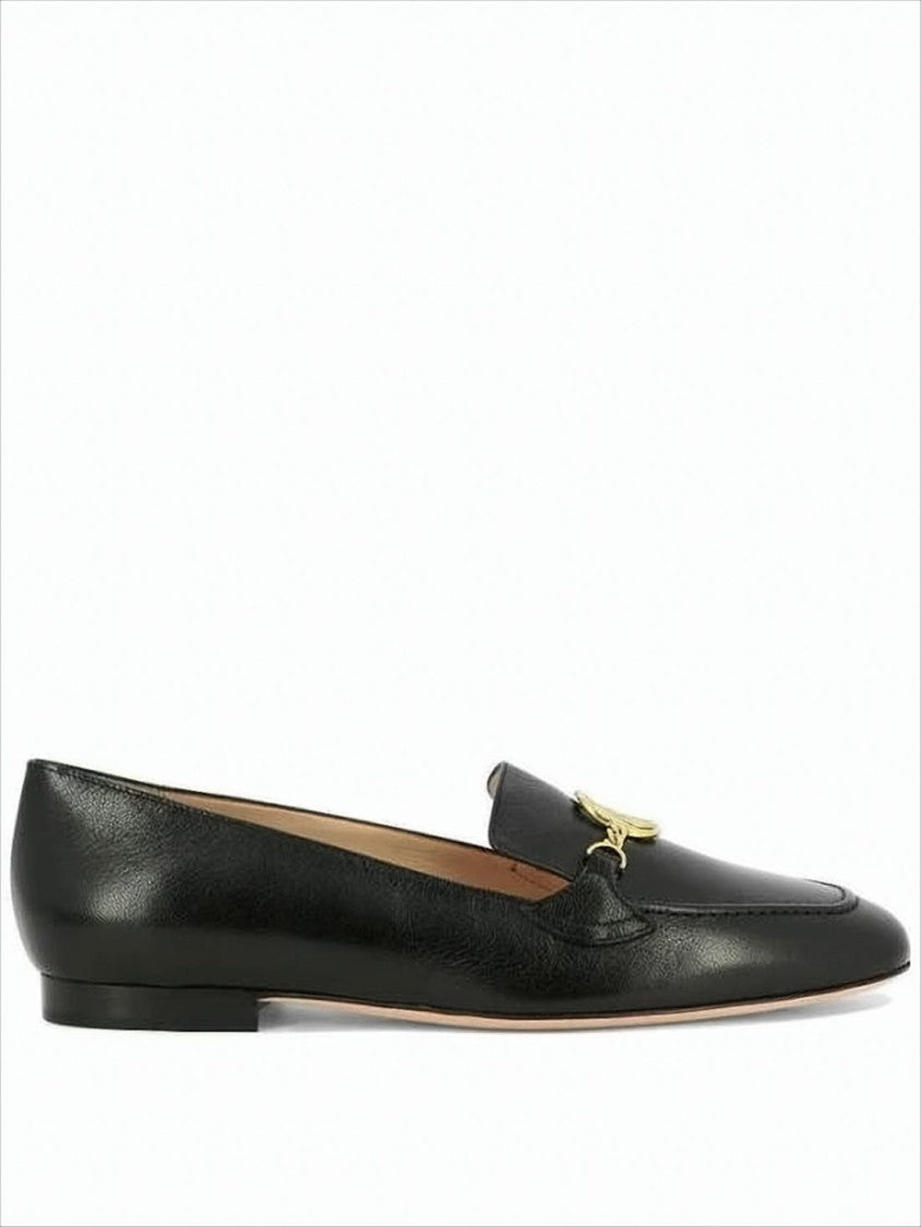 Bally Polished Black Leather Loafers