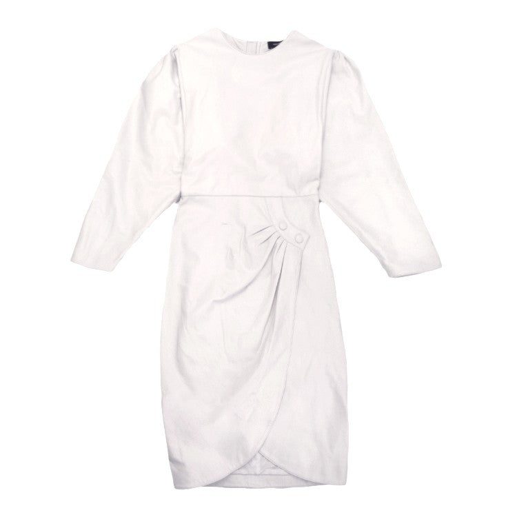Isabel Marant Sculpted Leather Evening Dress With Tulip Hem