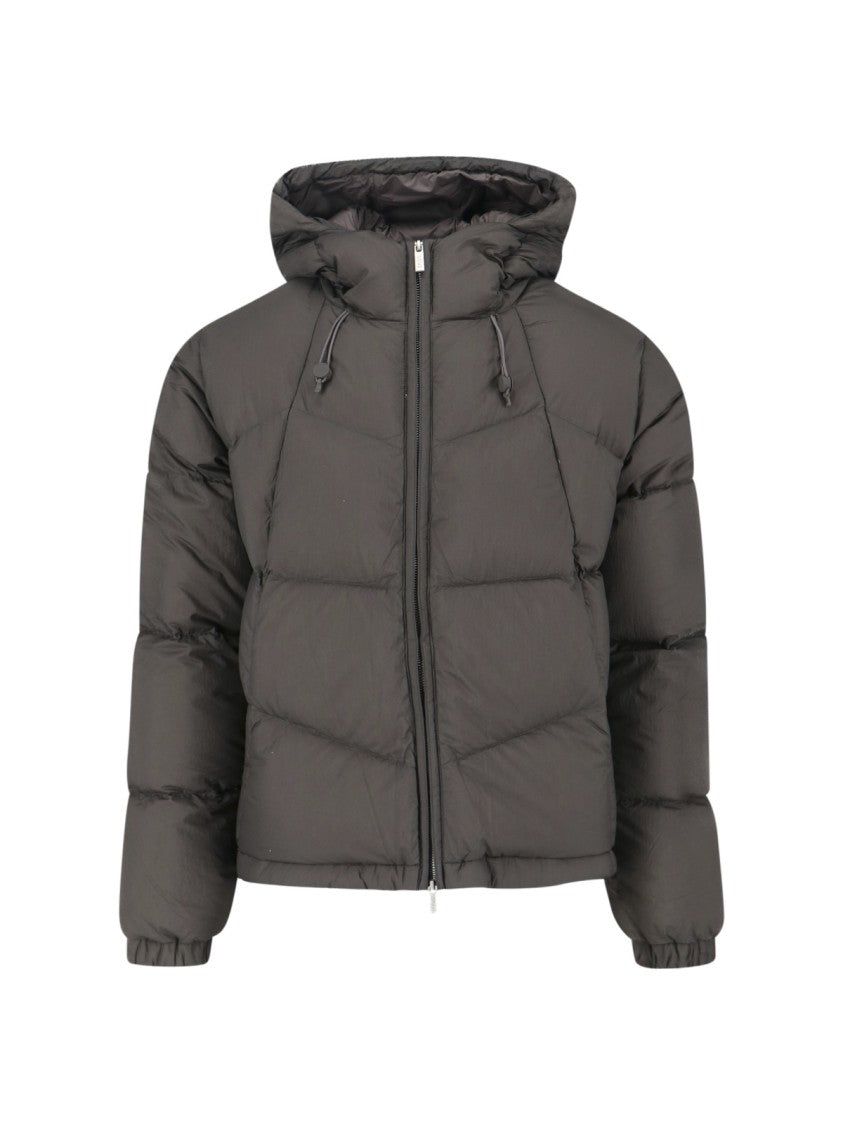 K-Way Minimalist Black Jacket With Front Zipper Closure