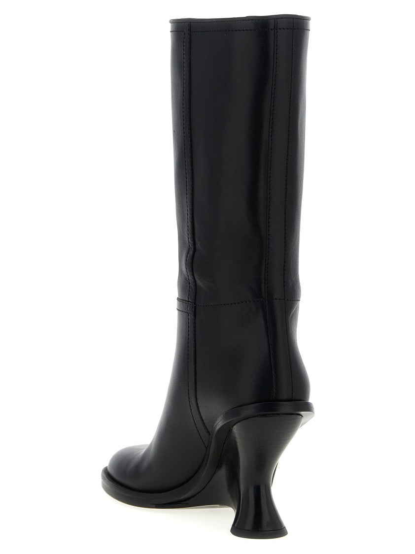Dries Van Noten Curved Wedge Heel Boots