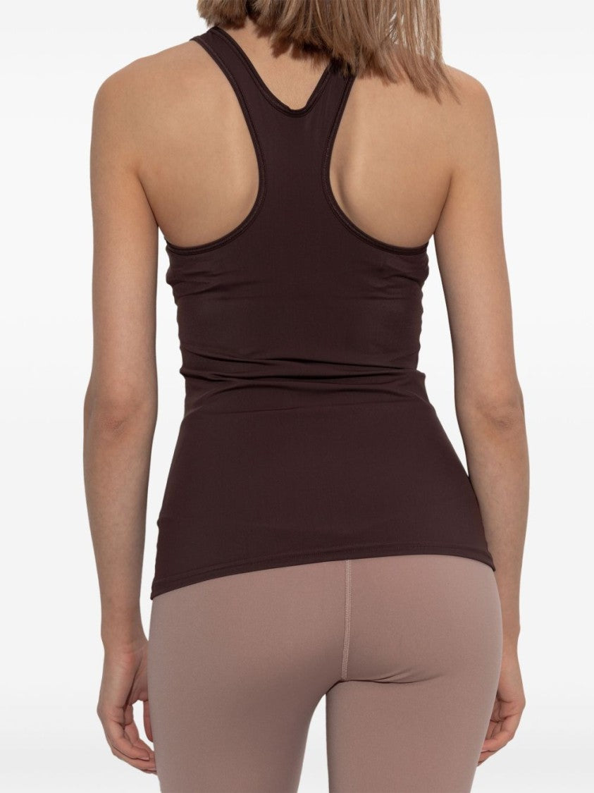 Jil Sander Fitted Racerback Sports Tank With Logo Print