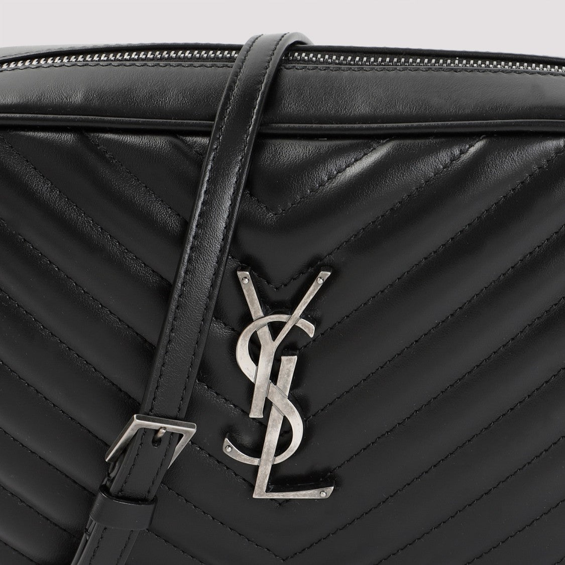 Saint Laurent Black Matelassé Leather Shoulder Bag