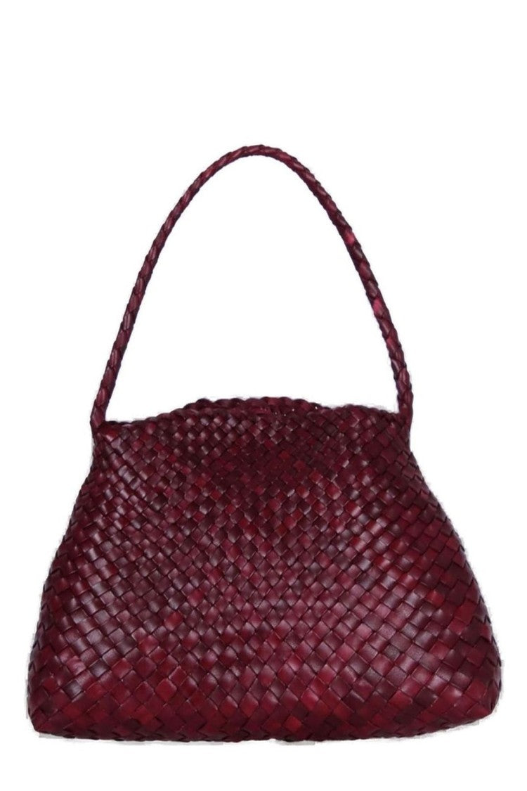 Dragon Diffusion Handwoven Buffalo Calfskin Tote With Braided Handles
