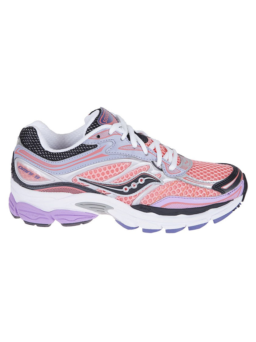 Saucony Technical Fabric And Leather Athletic Sneakers