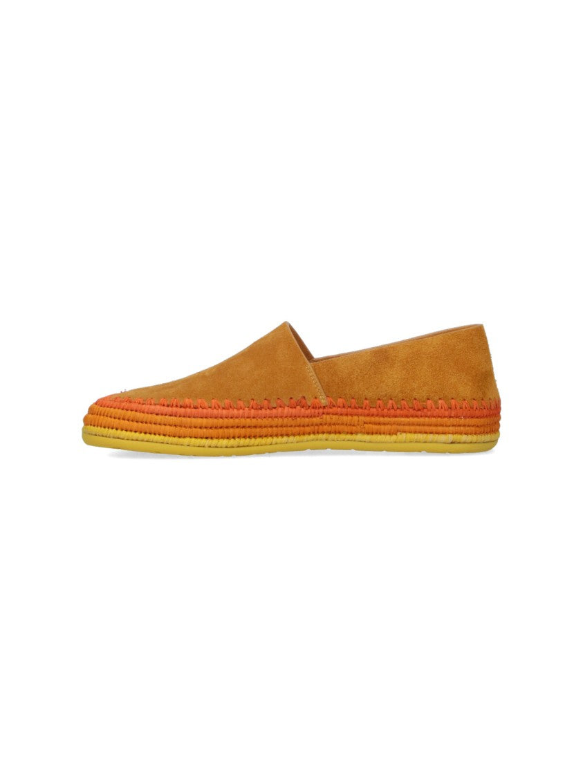 Loewe X Paula's Ibiza "Slipper Rio" Moccasins, In Orange Suede