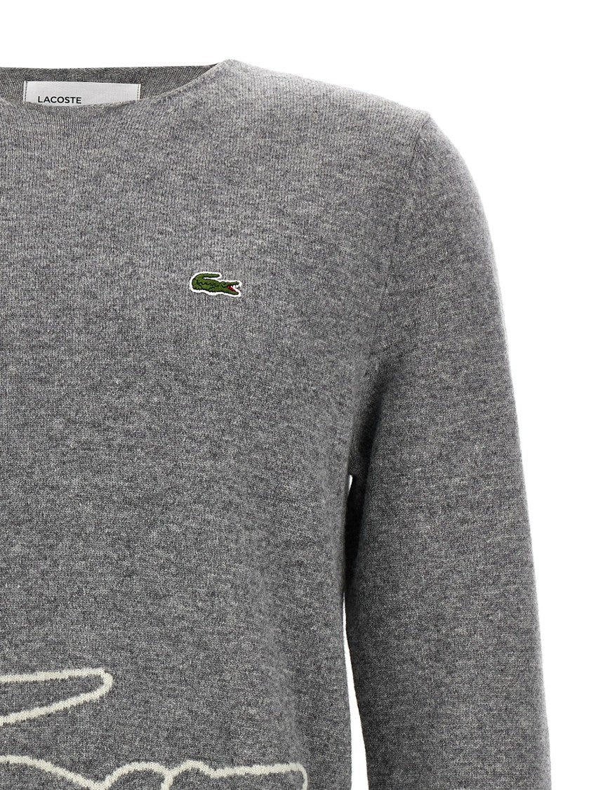Comme Des Garçons Intarsia Wool Sweater With Crocodile Design