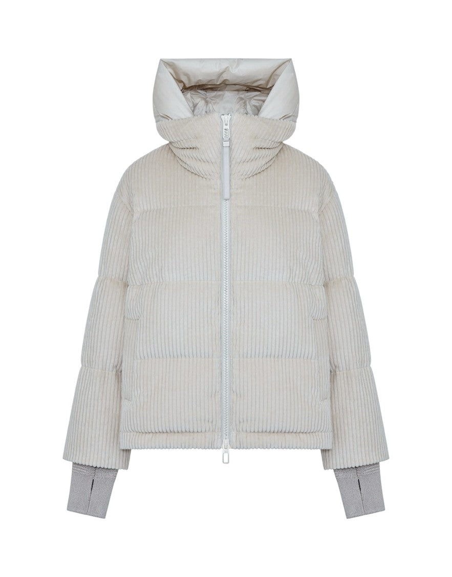 Duno Lightweight Short Down Jacket In Pure Wool