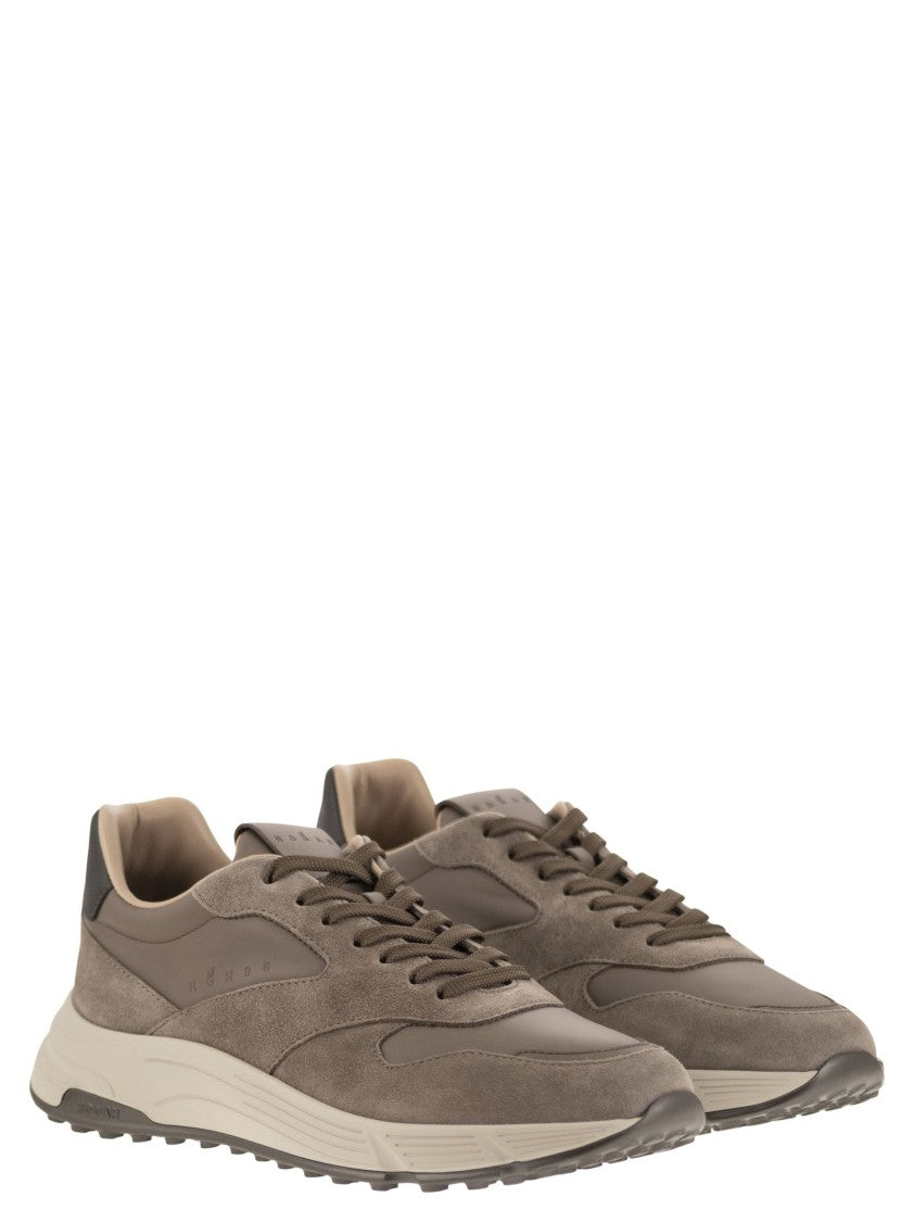 Hogan Hyperlight Trainers In Suede And Fabric
