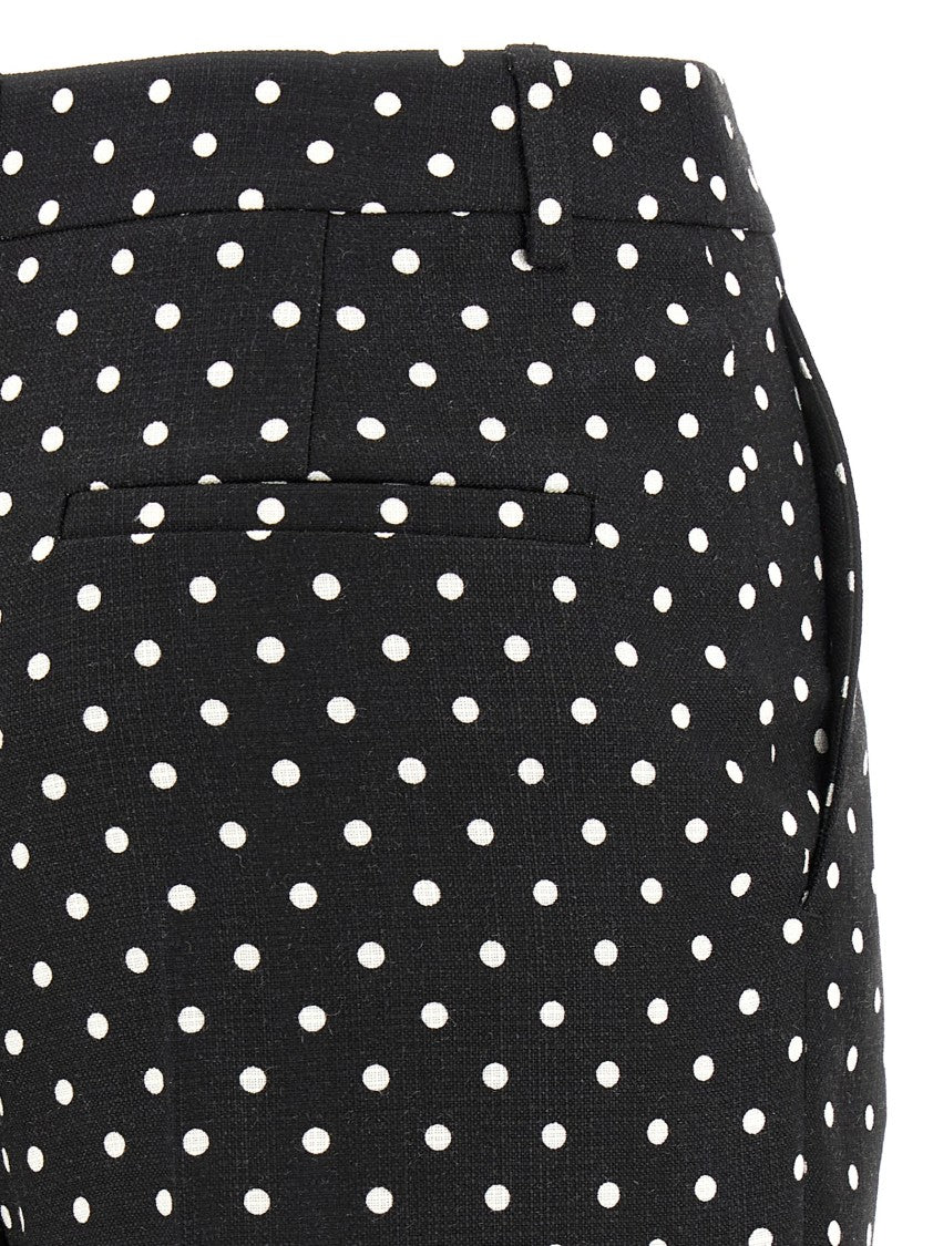 Valentino Garavani Wide-Leg Polka Dot Print Pants