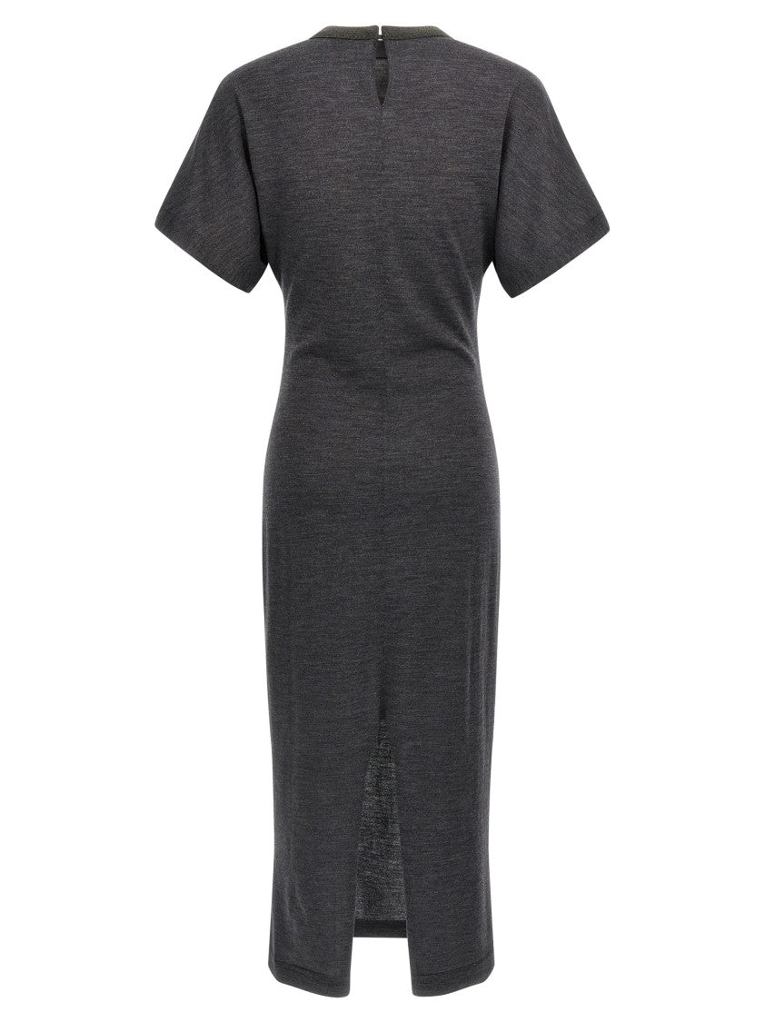 Brunello Cucinelli Wool Knit Midi Dress