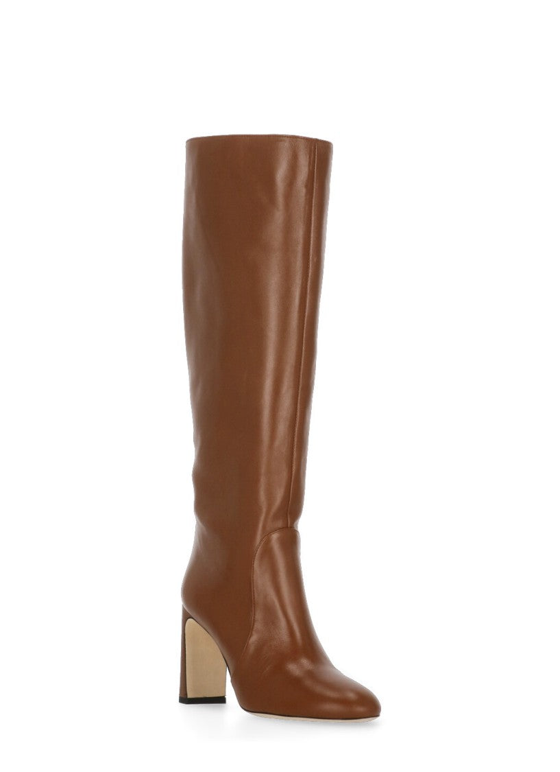 Stuart Weitzman Brown Leather Mid-Calf Boots