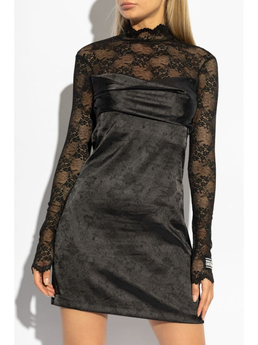 Versace Jeans Couture Jacquard Floral Dress