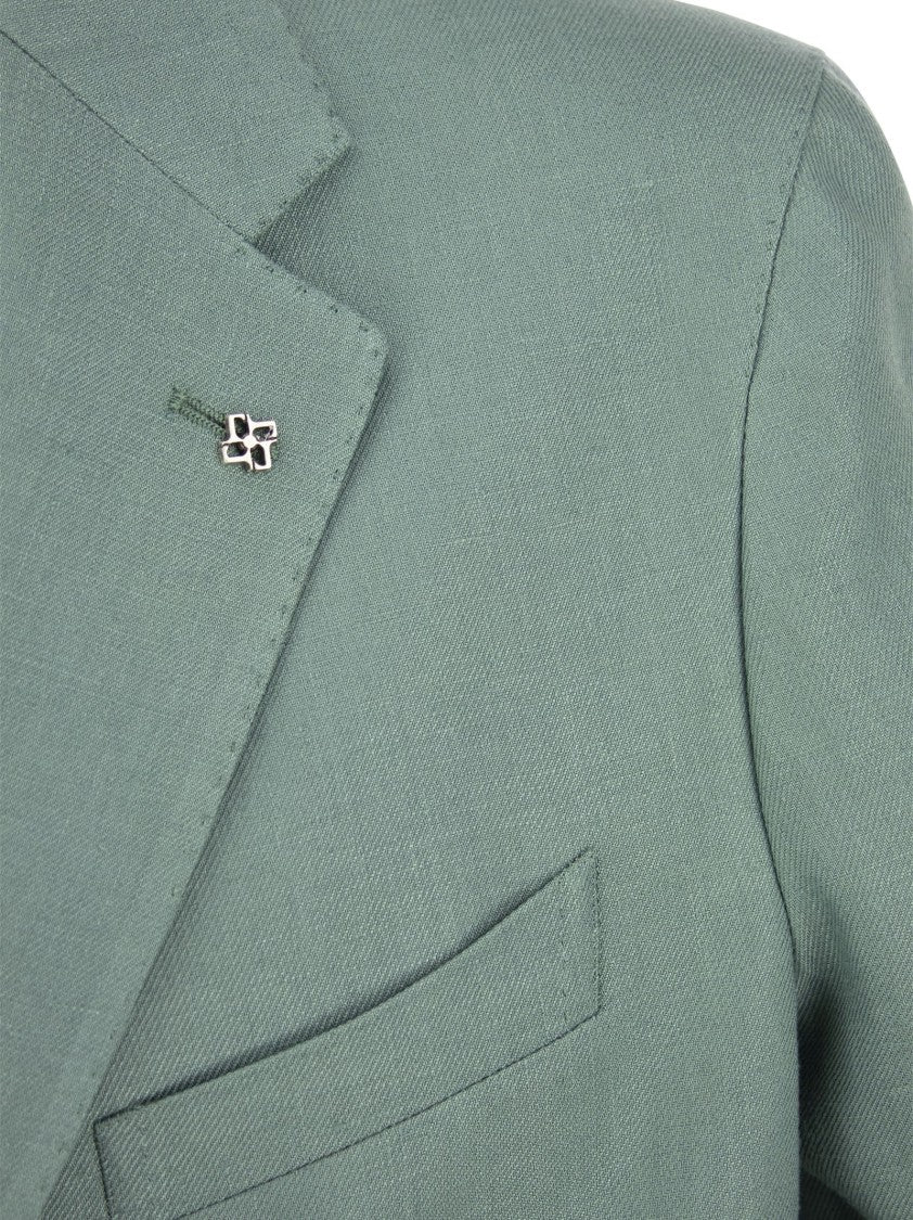 Tagliatore Two-Button Linen Jacket