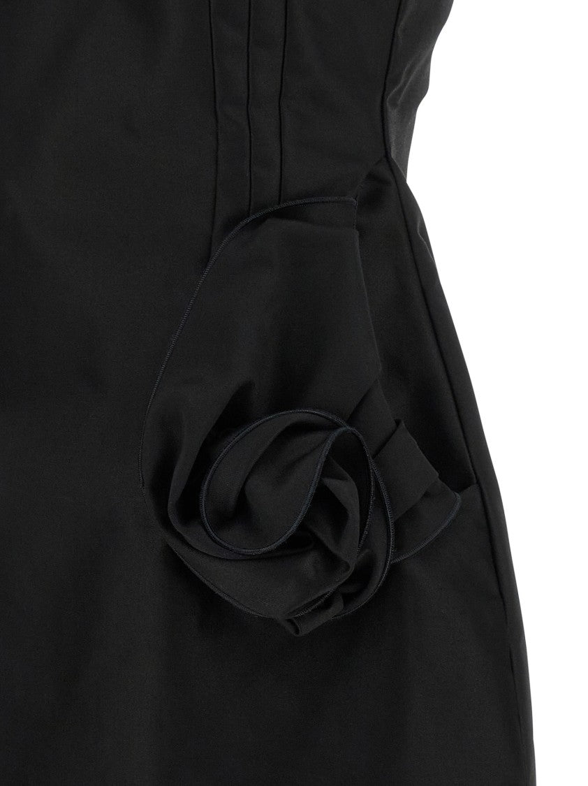Magda Butrym Cotton Mini Dress With 3D Floral Pocket Details