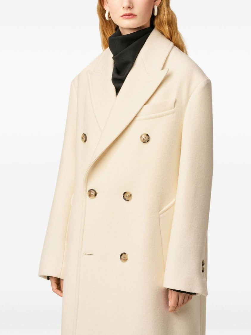 Ami Long Double-Breasted Coat