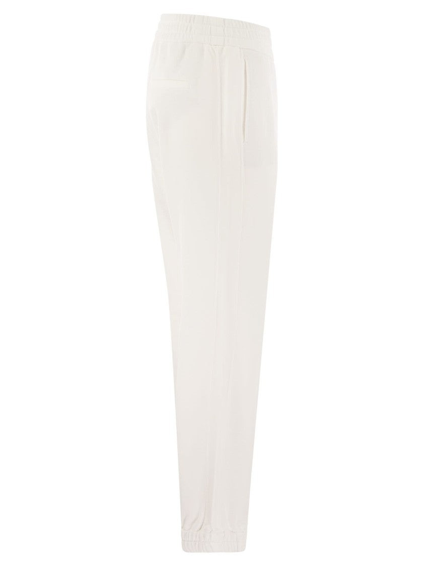 Brunello Cucinelli Track Trousers In Light Cotton Fleece