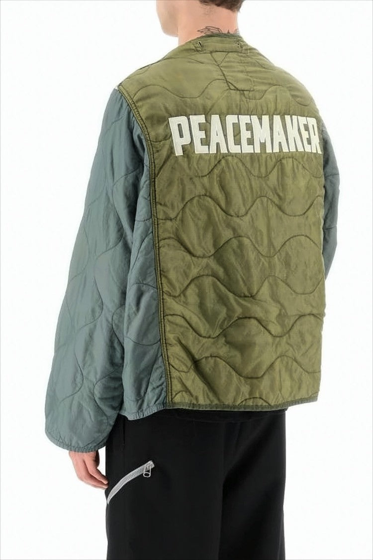 Oamc Boxy Quilted Jacket With Bold Back Detail