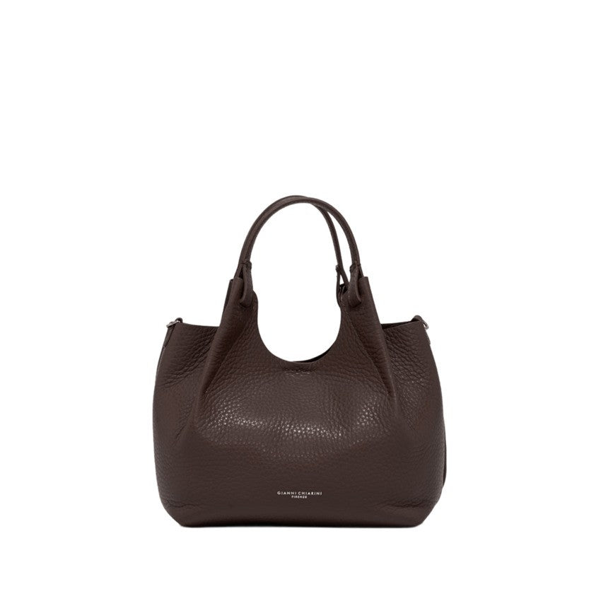 Gianni Chiarini Contemporary Brown Pebbled Leather Shoulder Bag