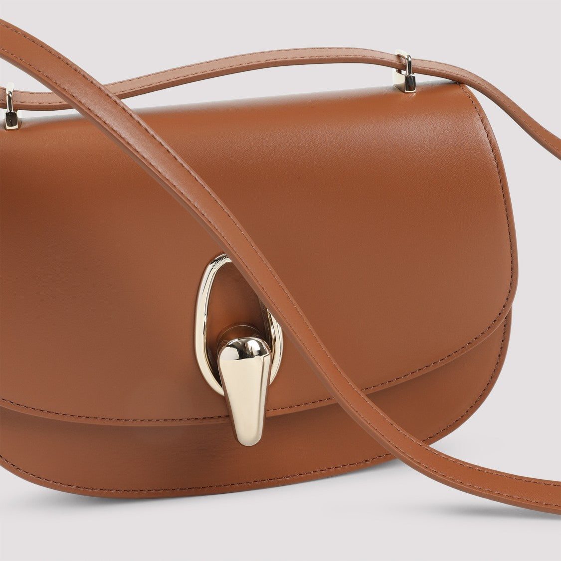 Giorgio Armani Calf Leather Shoulder Bag With Distinctive Clasp