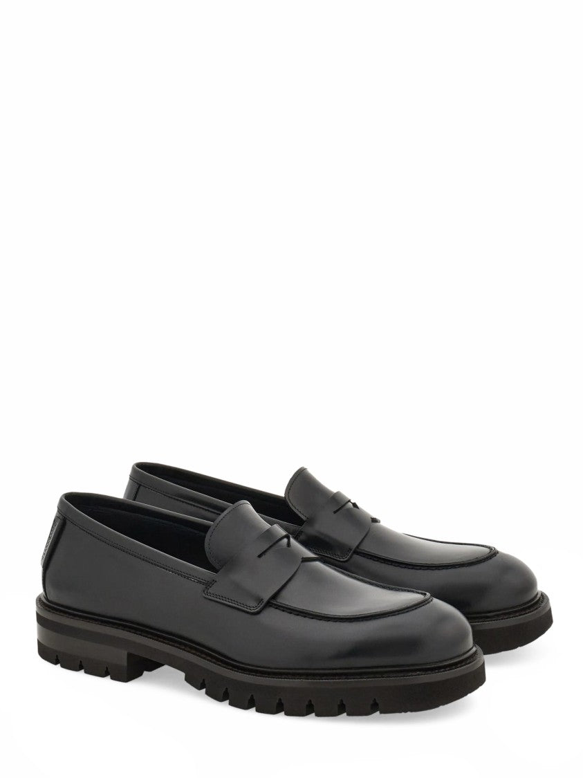Ferragamo Flat Shoes With Minimalist Silhouette