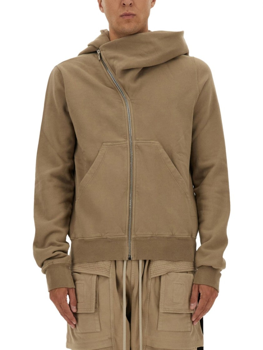 Drkshdw By Rick Owens Asymmetrical Zipper Sweatshirt