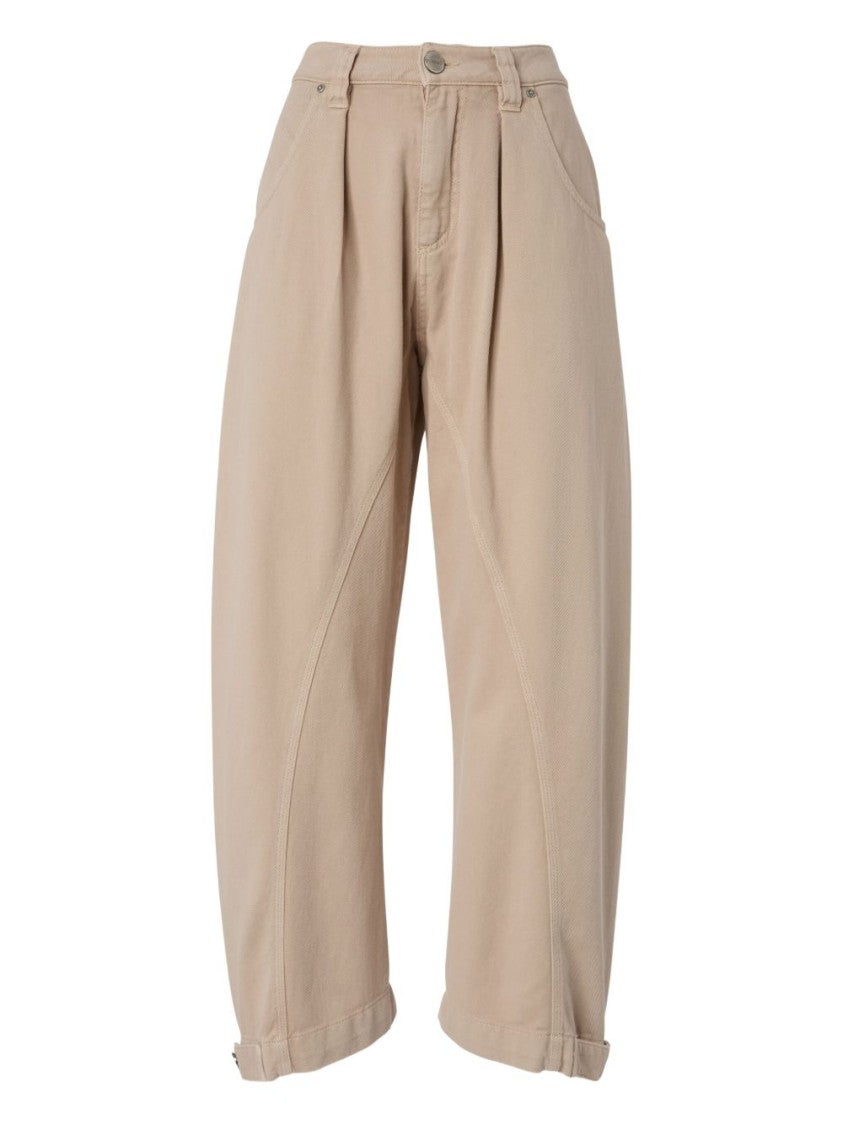 Pinko Cropped Wide-Leg Jeans With High Waist