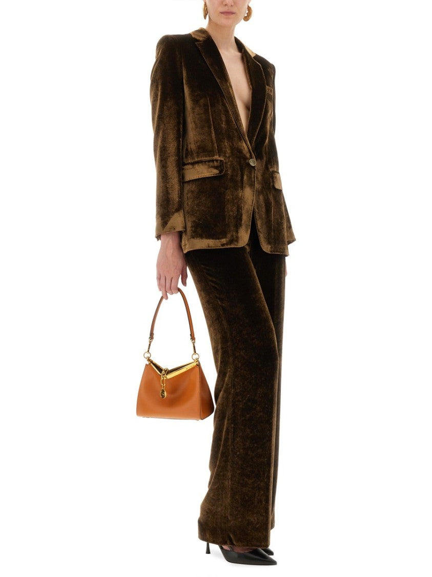 Etro Tailored Velvet Jacket With Deep V-Neckline