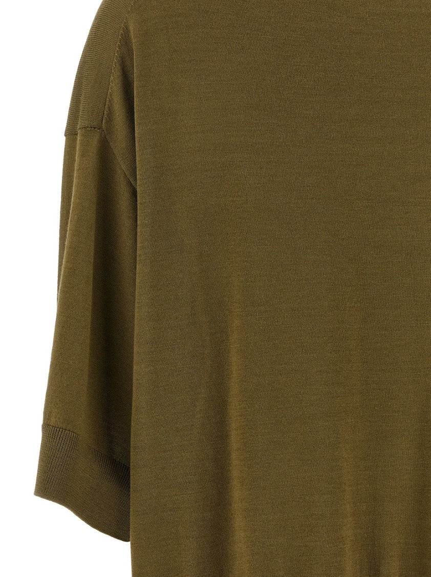 Nude Cropped Wool Sweater