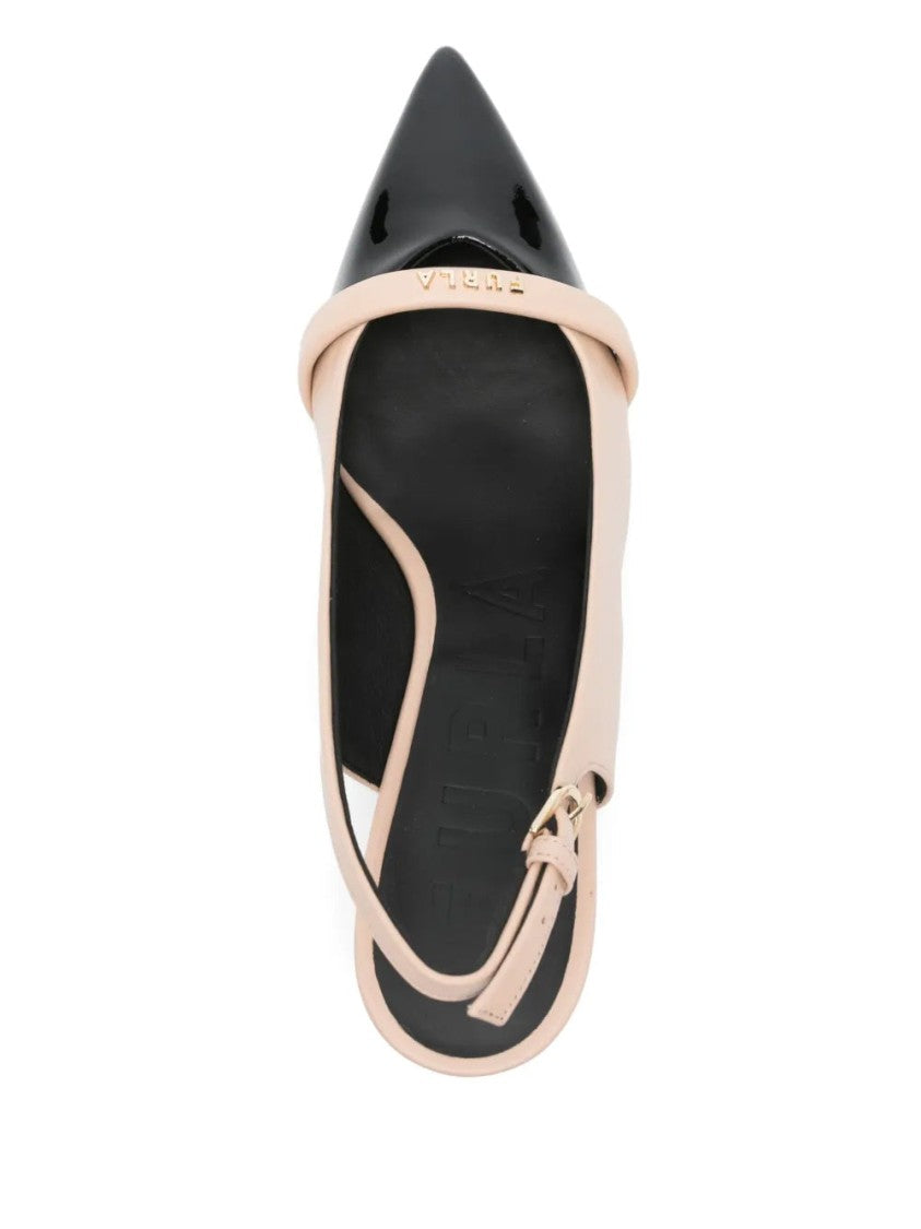Furla Two-Tone Slingback Pumps With Design