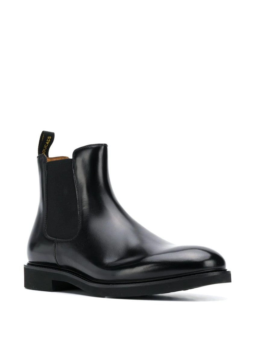 Doucal's Black Chealsea Boot Horse Ankle Boots
