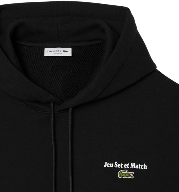 Lacoste Organic Cotton Fleece Sweatshirt With Tennis-Inspired Prints