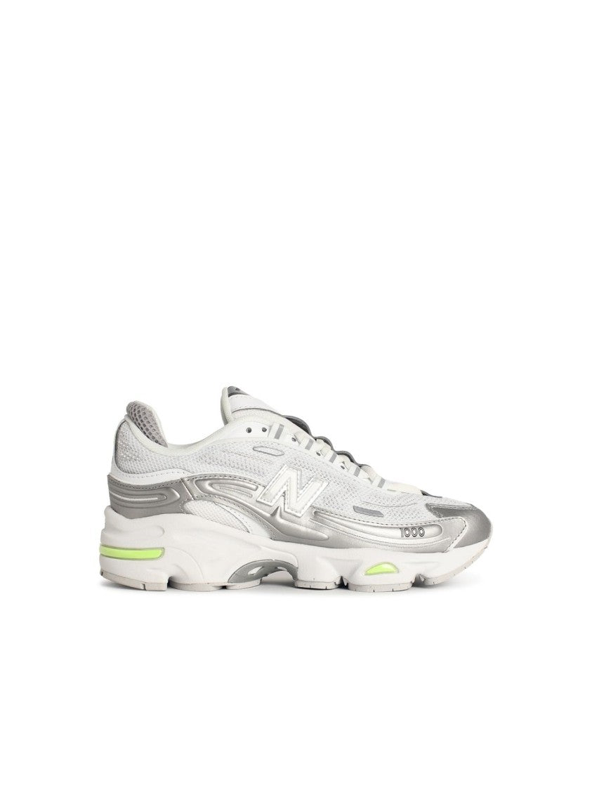 New Balance '1000' White Fabric Blend Sneakers