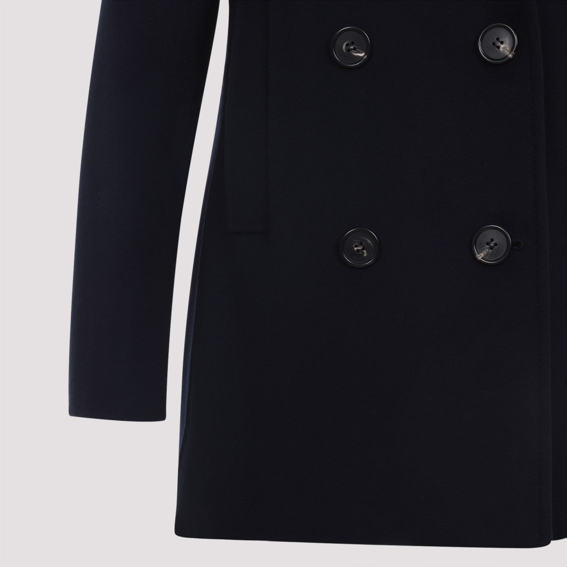 Max Mara Double-Breasted Virgin Wool Coat With Tailored Fit