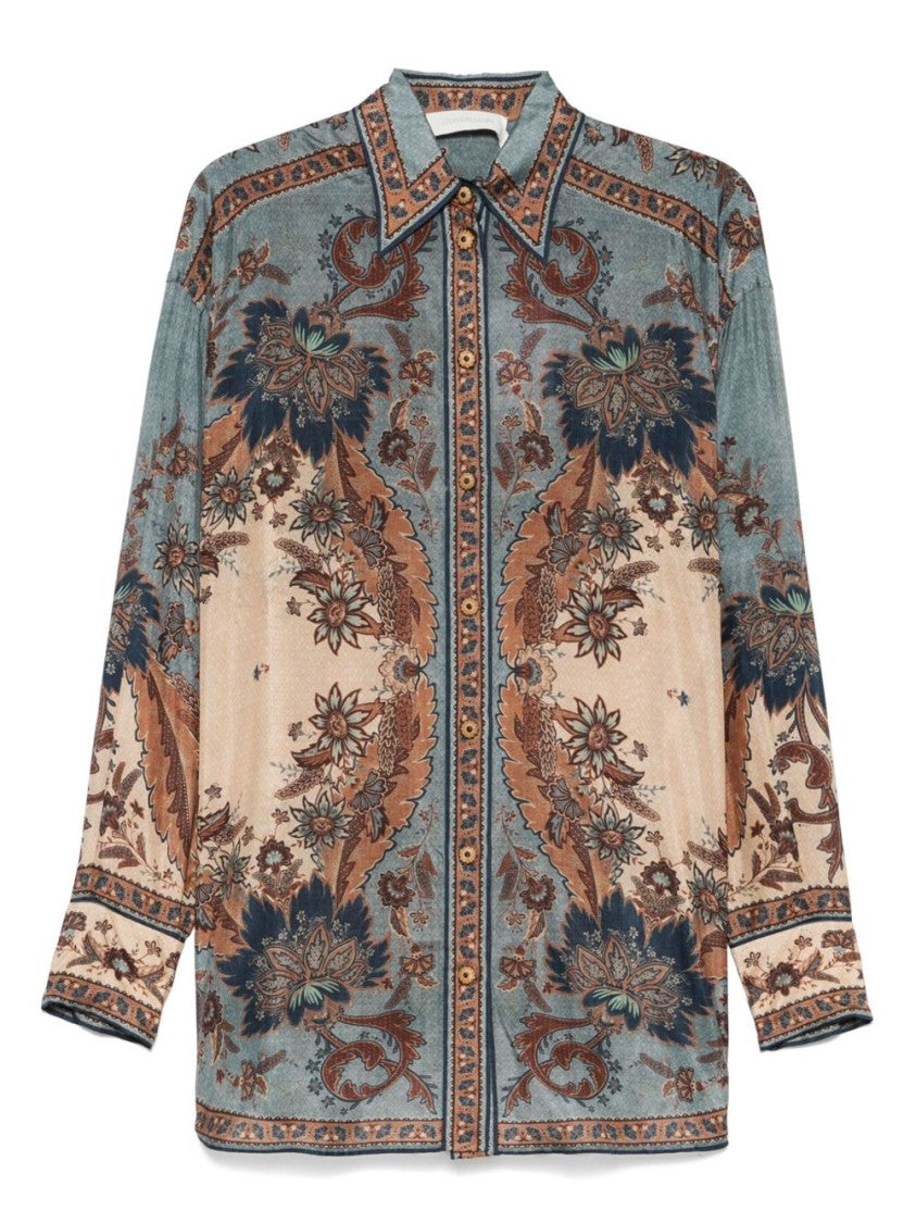 Zimmermann Box-Pleat Detail Shirt With Classic Collar