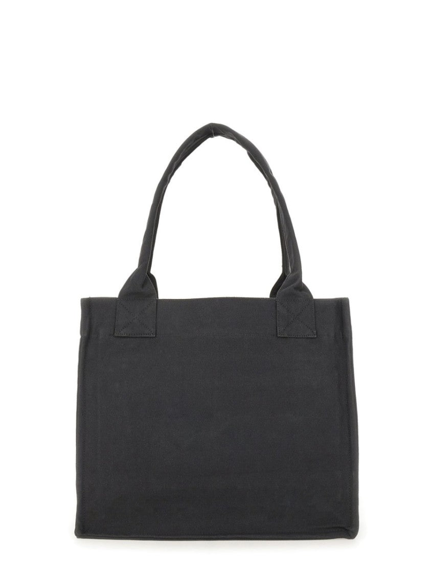 Ganni Banana Print Large Tote Bag With Structured Shape
