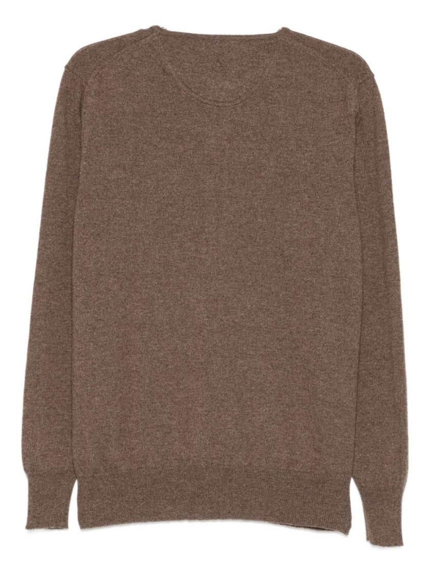 Lardini Classic Knit Sweater With Ribbed Cuffs And Hem