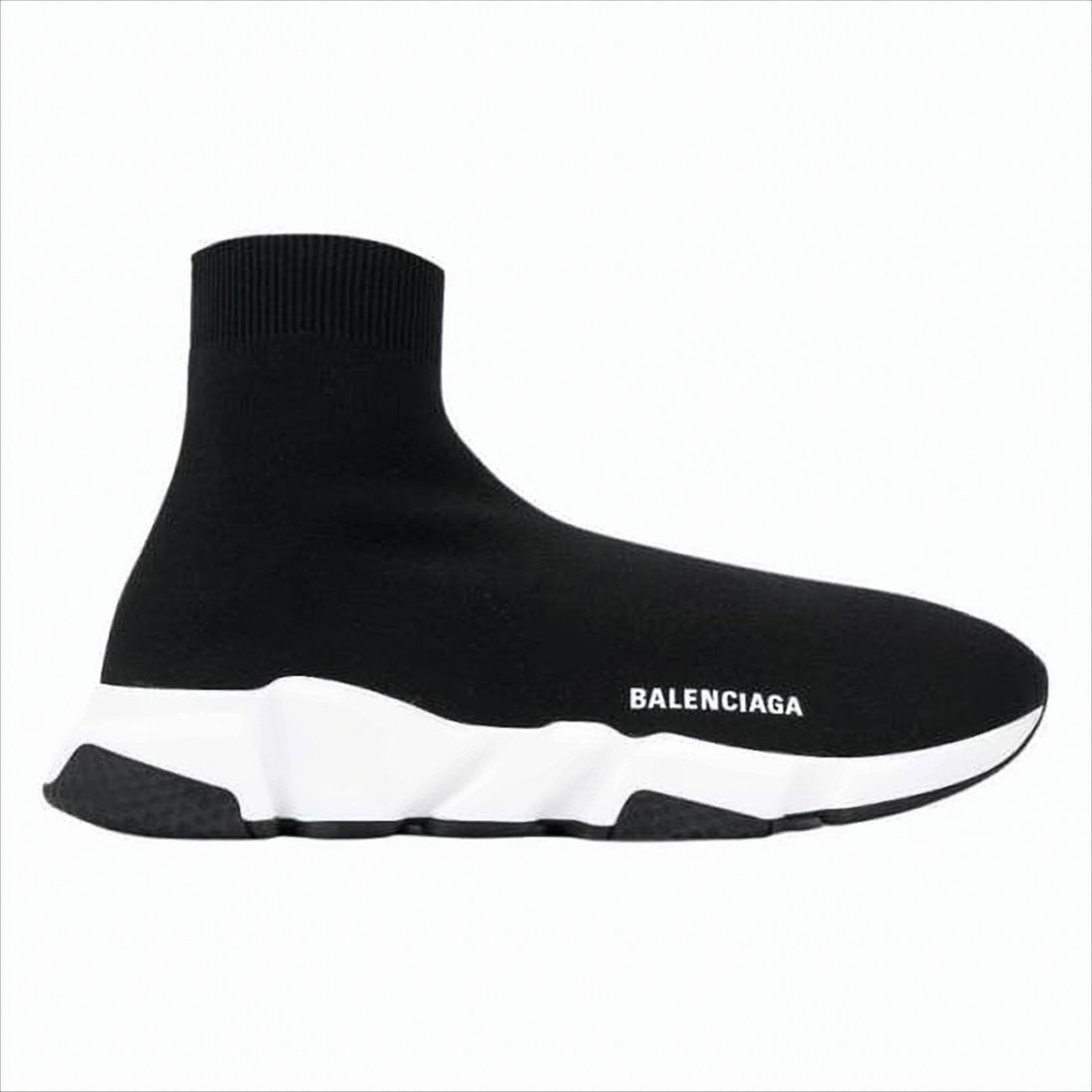 Balenciaga Sock-Style Black Sneakers With Chunky Sole And Minimalist Design