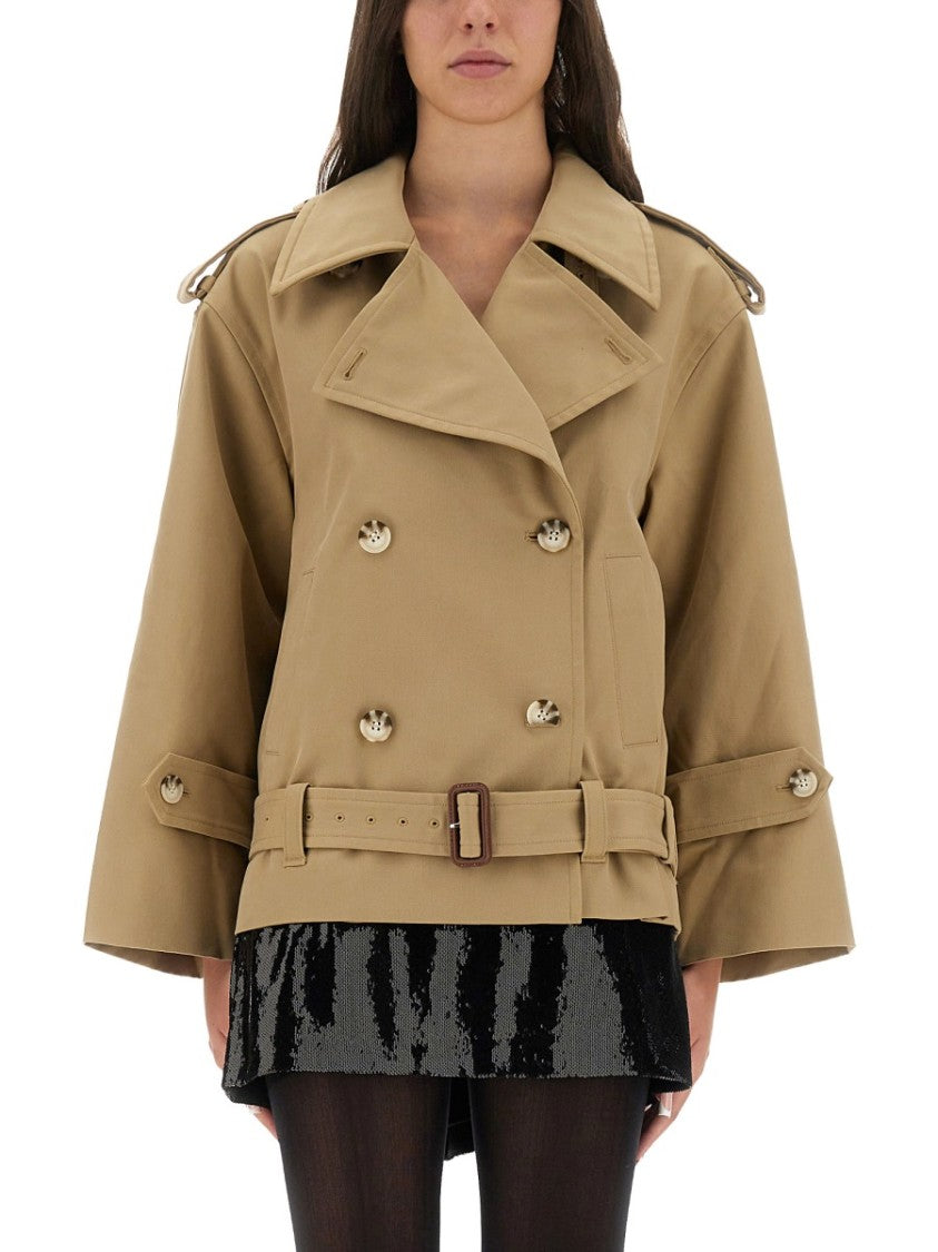 Self-Portrait Double-Breasted Trench Jacket