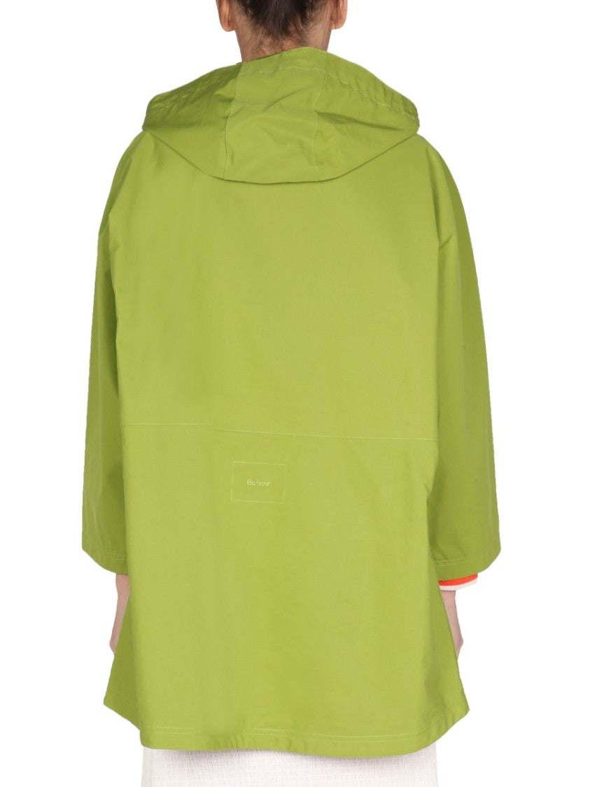 Barbour Boxy Silhouette Parka With Lace-Up Front