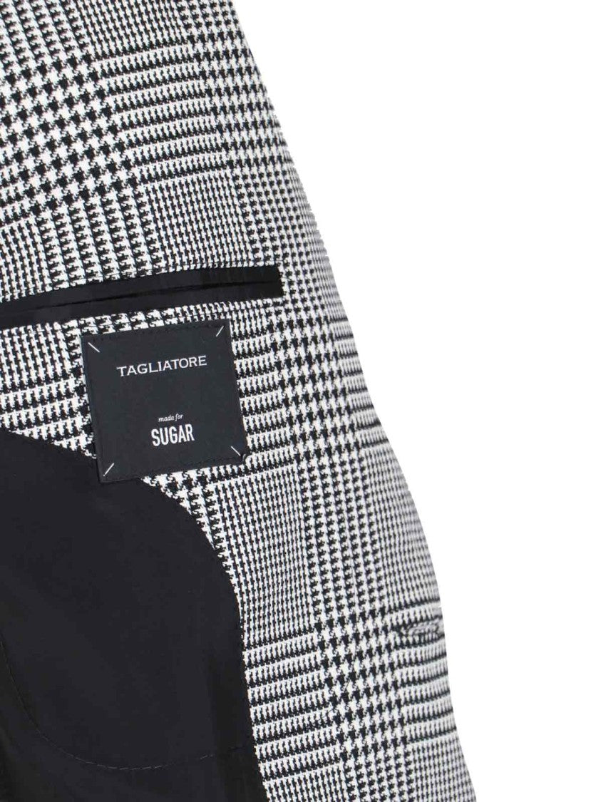 Tagliatore Pied De Poule Blazer – White/Black